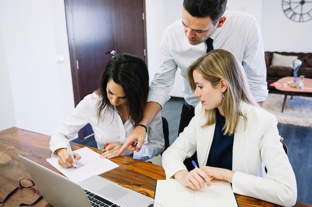 Modern business people working