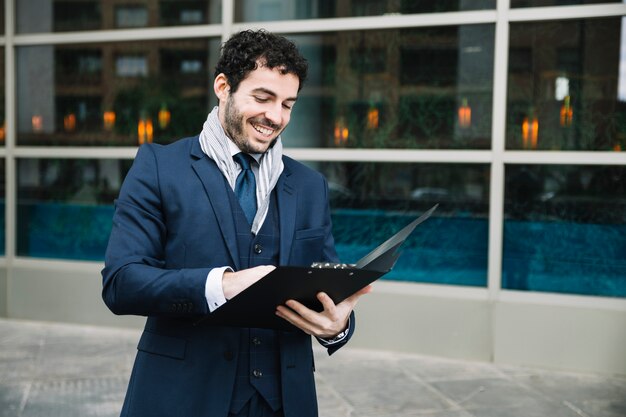 Modern businessman in urban environment