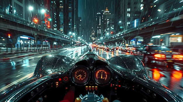 都市での近代的な車の運転