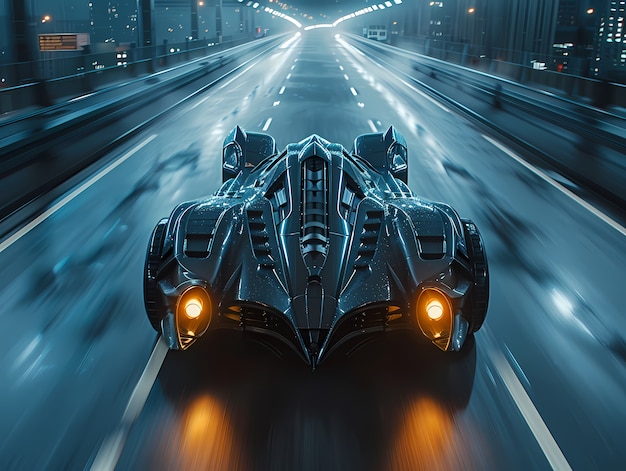 都市での近代的な車の運転