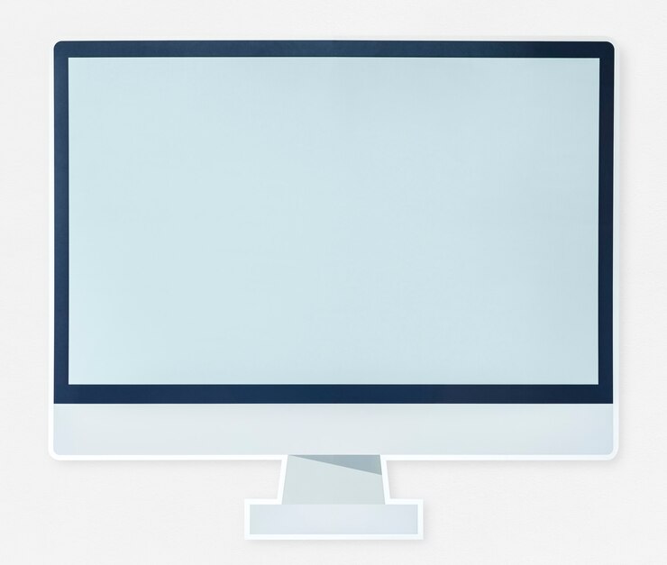 Free Photo modern computer monitor icon isolated