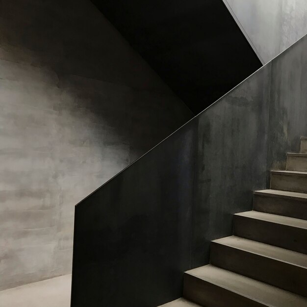 Modern concrete staircase