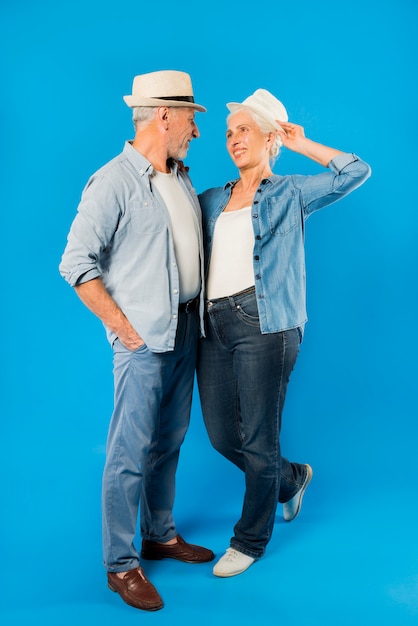 Free photo modern cool senior couple