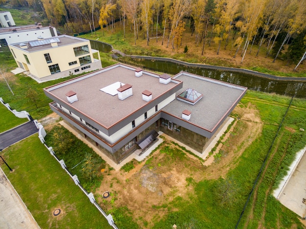 Modern country houses under construction