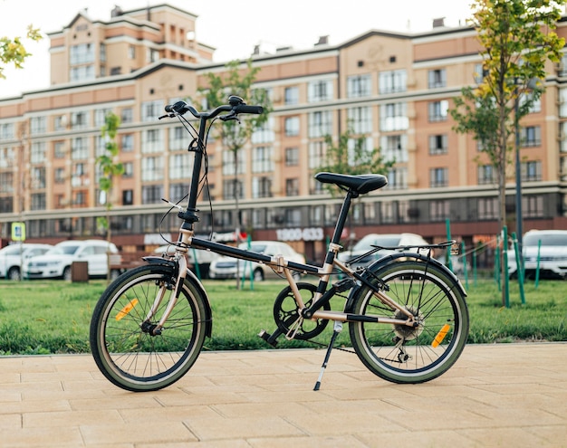 Modern eco friendly bicycle outdoors