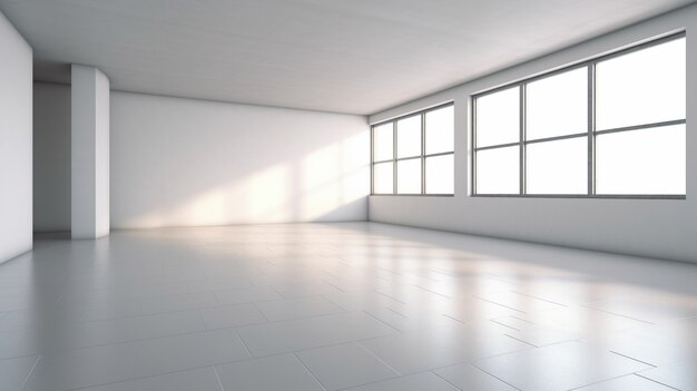 modern and empty room