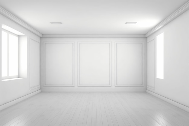 modern and empty room