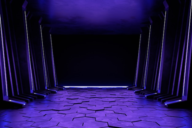 Modern futuristic sci fi background