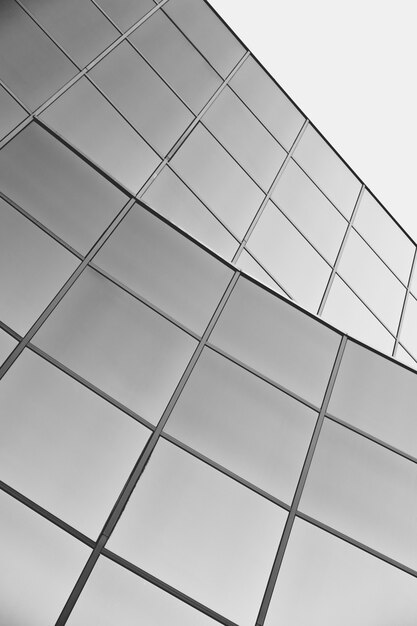 A modern glass architecture low angle shot