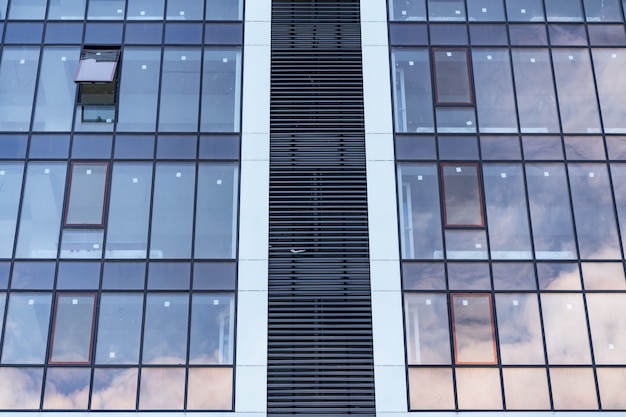 Modern Glass Building Architecture. Modern building, with structural lines