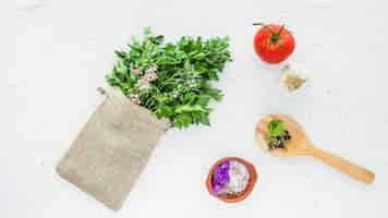 Free photo modern helathy ingredients composition