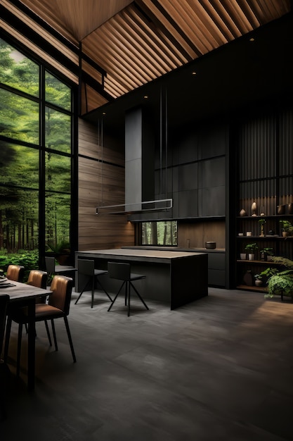 Modern kitchen design interior