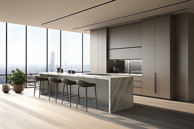 Modern kitchen design interior