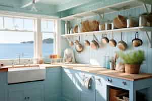 Free photo modern kitchen interior design