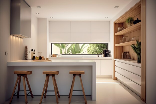 Free photo modern kitchen interior design