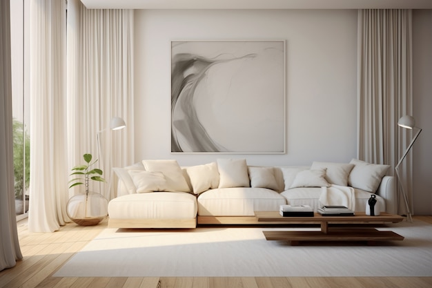 Free photo modern living room interior design