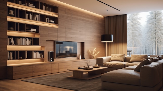 Free photo modern living room interior design