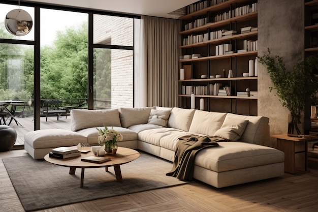 Modern living room interior design