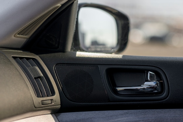 Modern luxury interior of a brand new car