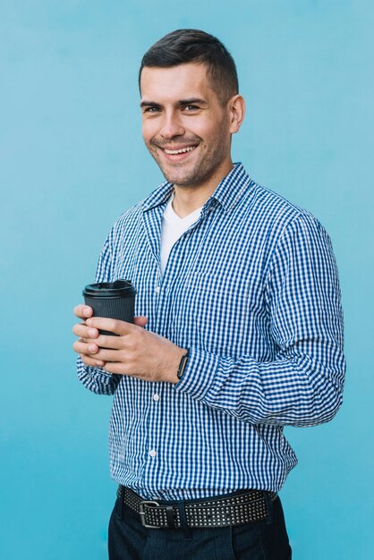 Modern man with coffee