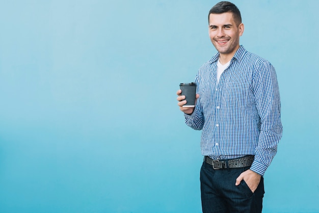 Modern man with coffee