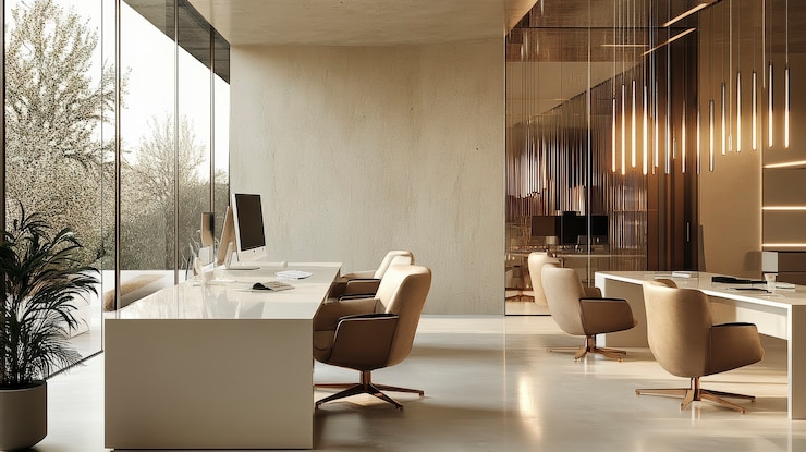 Free Photo modern and minimalist office