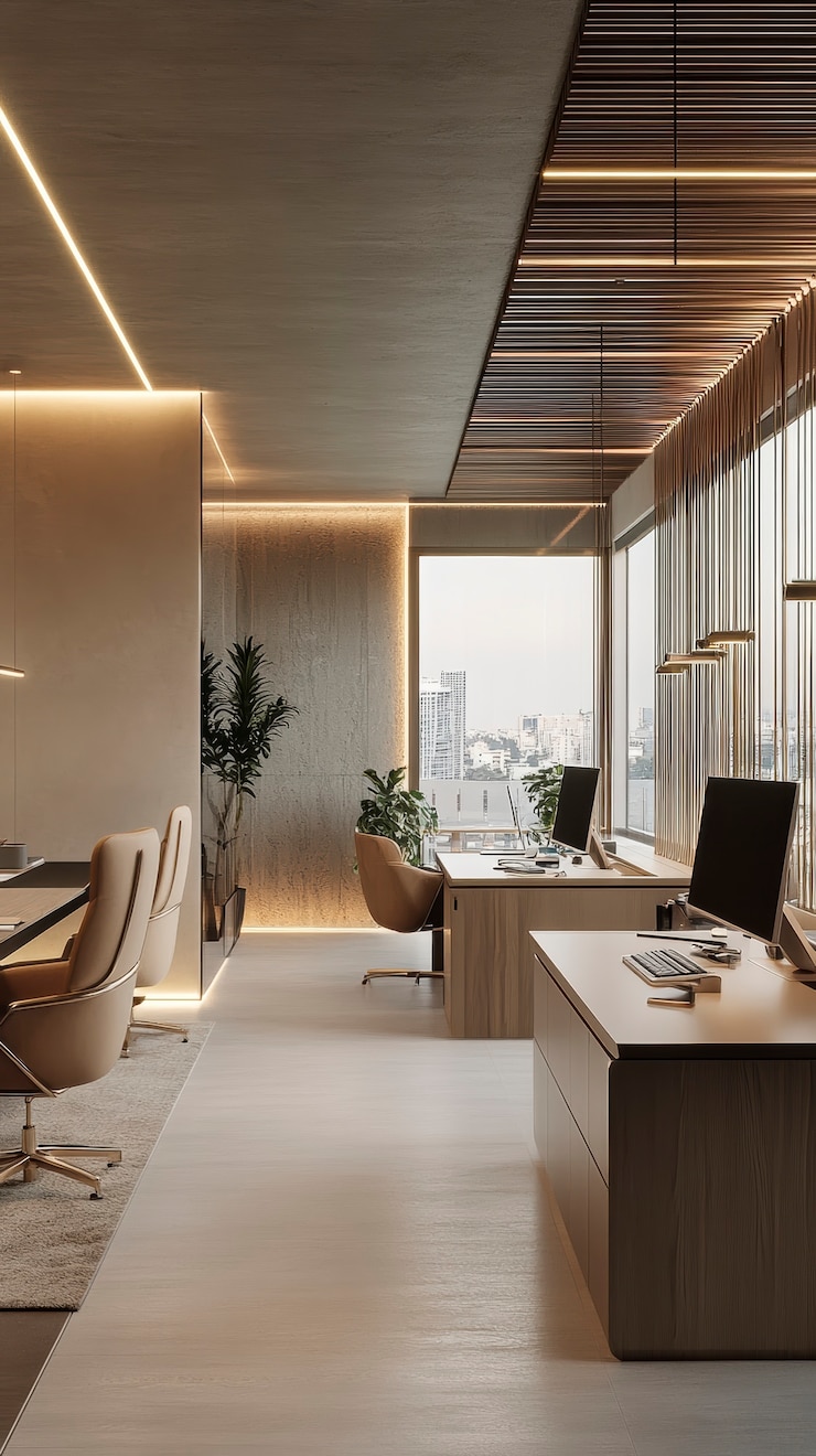 Free Photo modern and minimalist office