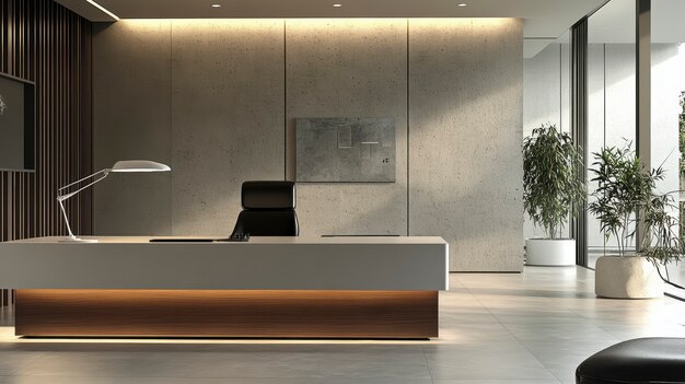 Free Photo modern and minimalist office