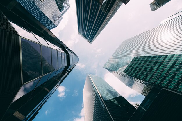 Modern office building.low angle view of skyscrapers in city of Singapore. Modern office building.low angle view of skyscrapers in city of Singapore.