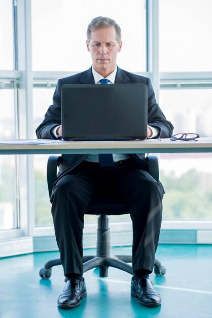 Modern office composition with businessman