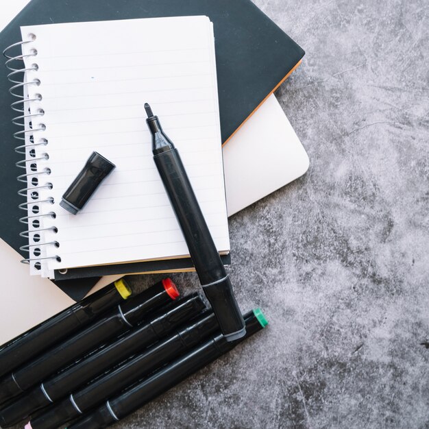 Modern office desk composition