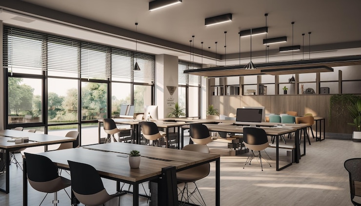 Free Photo modern office with no people luxury chair generated by ai