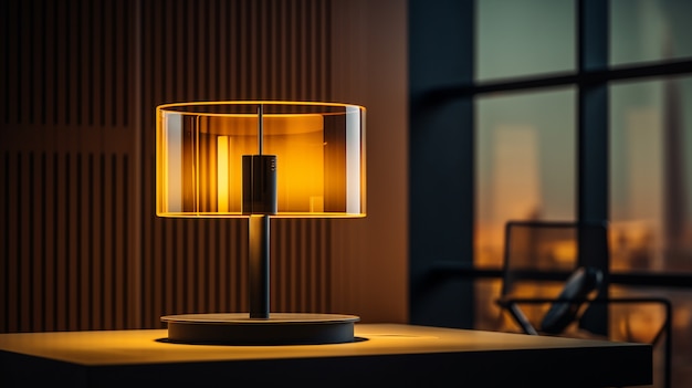 Бесплатное фото Современный фотореалистичный дизайн лампы