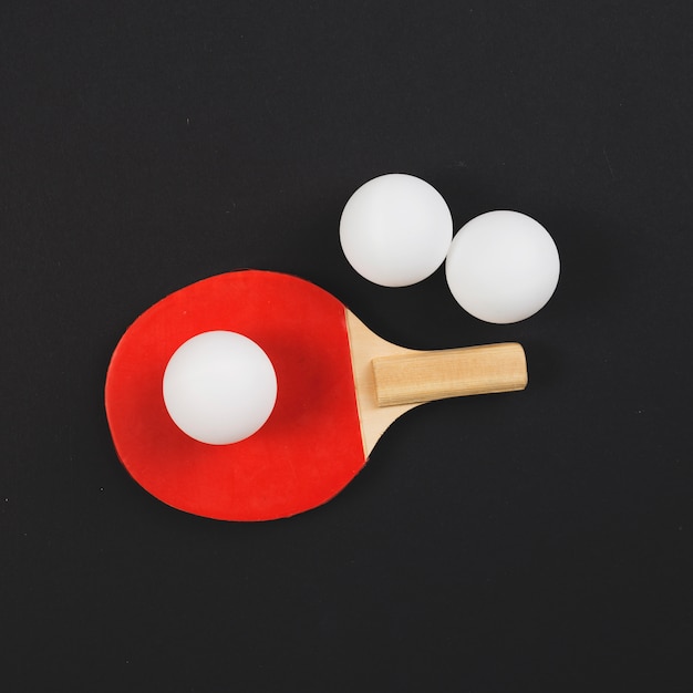 Free photo modern ping pong equipment composition