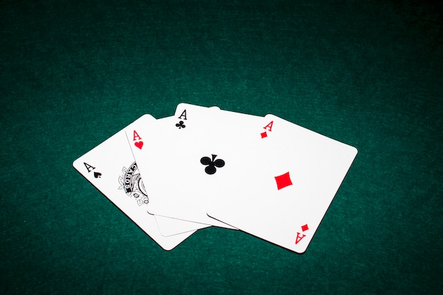 Free photo modern poker cards composition