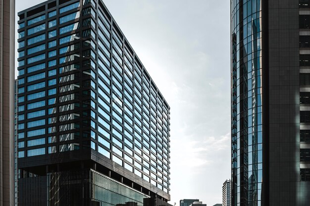 Modern skyscrapers in business district