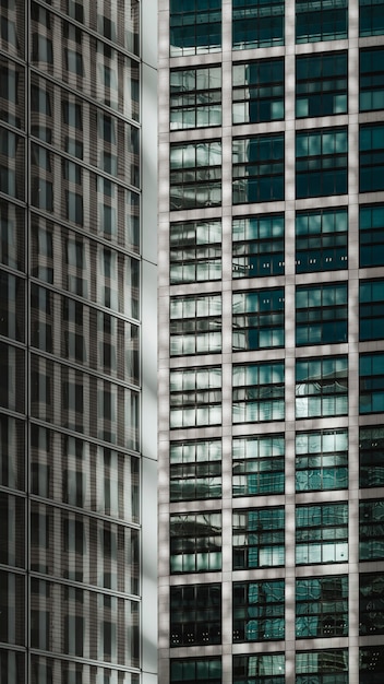 Modern skyscrapers in business district