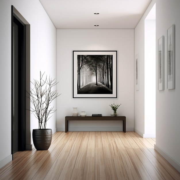 Modern styled entryway