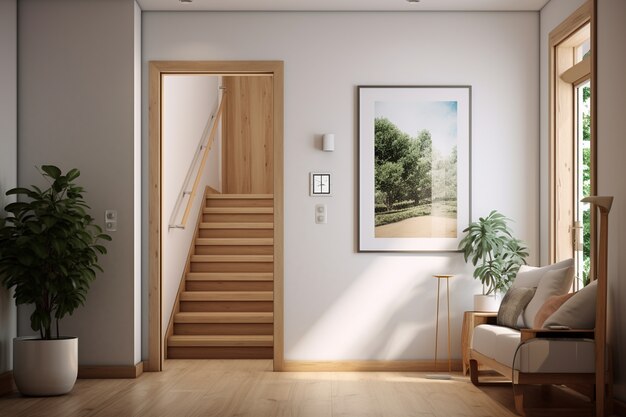 Modern styled entryway