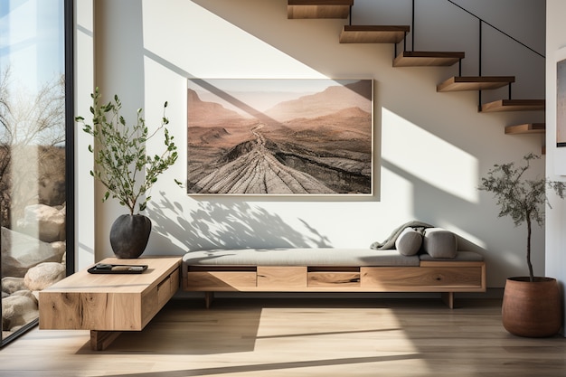 modern styled entryway