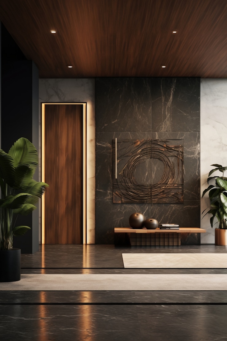 Free Photo modern styled small entryway