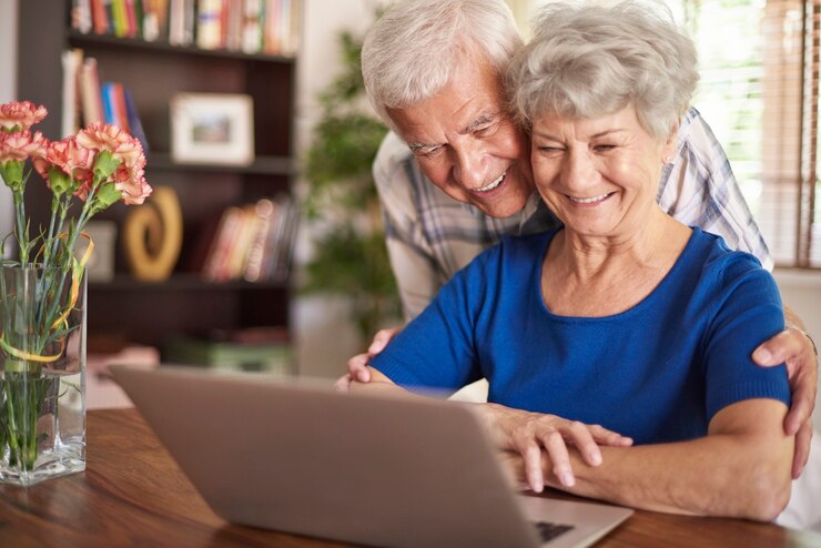 Free Photo modern technology it not a problem for them

