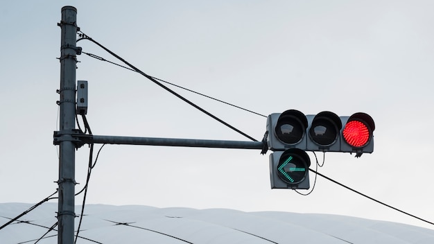 Modern tokyo street background with traffic lights