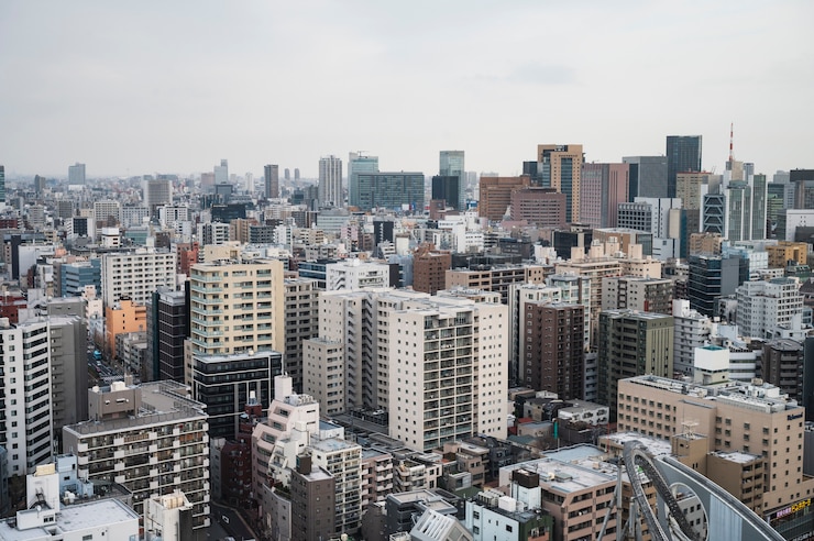 무료 Photo 현대 도쿄의 거리 배경