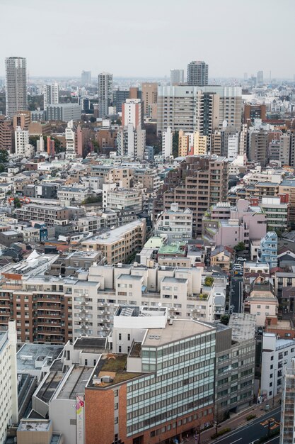 현대 도쿄 거리 배경