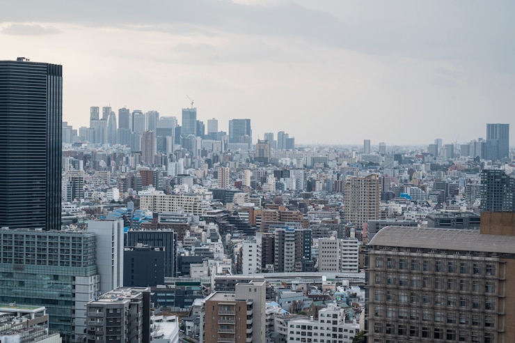 無料Photo 現代の東京通りの背景