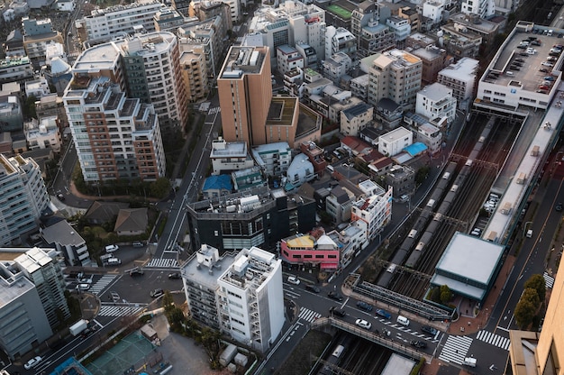 Foto gratuita fondo moderno della via di tokyo