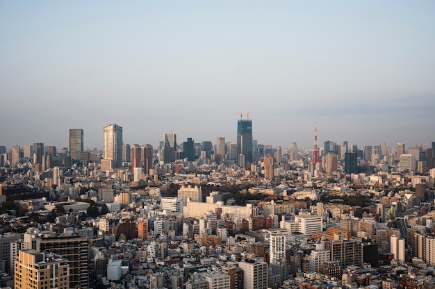 無料写真 現代の東京通りの背景