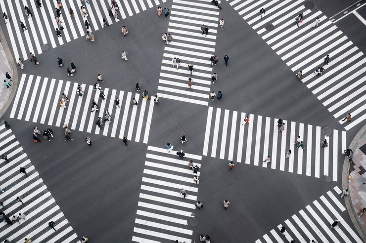 Free Photo modern tokyo street background