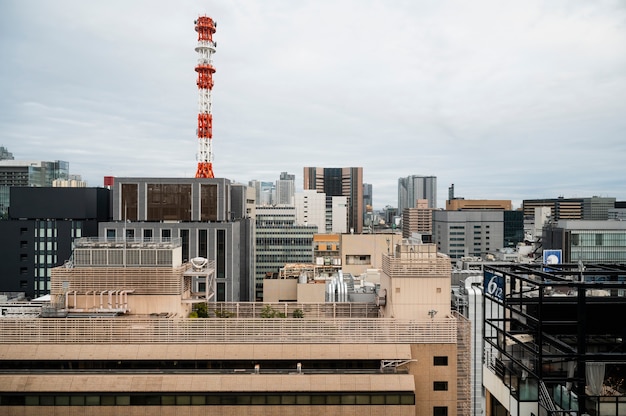 Free photo modern tokyo street background